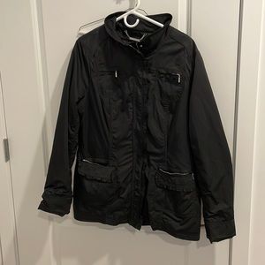 Simple black jacket - black house white market, with ruffle
